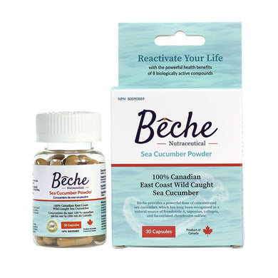 Beche Sea Cucumber Powder, bottle and box