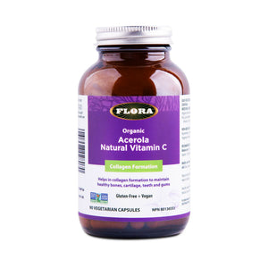 Flora Organic Acerola Natural Vitamin C Capsules