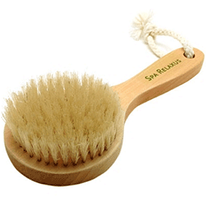 Natural bristle scrub clearance brush