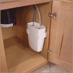 Aquasana AQ-4000 shown installed under a sink with components from AQ-4050 kit